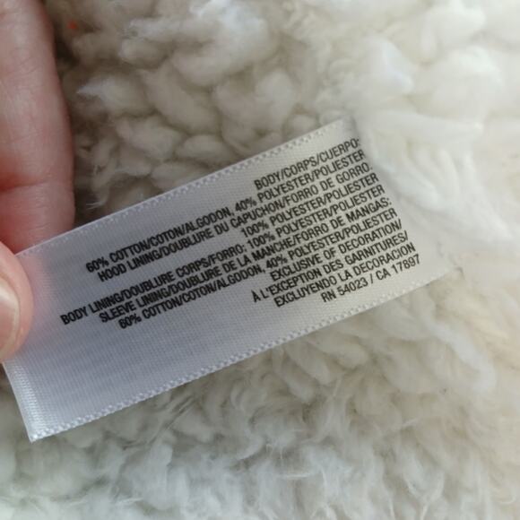 Old Navy Cozy Hoodie in Purple Majesty XXL full zip fleece faux fur sequin logo - Picture 8 of 14